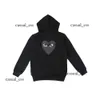 Designer Men's Hoodies Com Des Garcons Spela Sweatshirt CDG Multiheart Zip Up Hoodie XL Brand Black New 898 511 Dfashion98