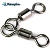 ROMPIN 50st Boll Bearing Swivel Solid Rings Fiskekontakt 1 cm Längd Ocean Boat Fishing Hooks1657449