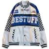 Men's Jackets High Quality Racing Suit Varsity Jacket Men Racer Bomber Design Ins Heavy Embroidery Vintage Motorcycle Coat Jacket 231212