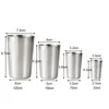 Mugs 1 Pcs Stainless Steel Metal Beer Cup Wine Cups Coffee Tumbler Tea Milk Home 30ml/70ml/180ml/320ml