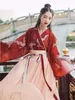 Abbigliamento etnico Hanfu Stile cinese Donna Tradizionale Abito da ballo di scena Costume cosplay da fata femminile Rosso Halloween 231212