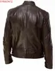 Męskie kurtki DYB Zacq Spring Autumn Oryginalna skórzana kurtka Men StreetWeaar Sheepskin Płaszcz Man Moto Biker Vintage Kurtki skórzane S-5xl 231213