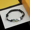 Pulsera de diseñador para mujer Pulsera de trinidad de moda Pulseras de acero inoxidable 316L Cuentas de colores Pulsera tejida simple personalizada Regalo de joyería de diseñador para parejas