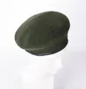 Ny British Army Beret Hat Type Officers Wool Mens Ladies Sailor Dance Beret Hat Cap fodrad läderband3619172