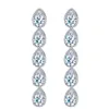 Luxe sieraden Lange Dangle Water Drop oorbel ontwerper voor vrouw Witte AAA Zirconia Oorbellen Koper 18k Gouden Diamanten Oorbel281V