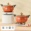 Soup Stock Pots GIANXI Pumpkin Pot Multifunctional Cast Iron Slight Pressure Cooker Braise Boil Steam Stew Nonstick Cooking 231213