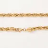 18k Real Gold Plated 10MM Stainless Steel chain for jewelry making Mens Womens Necklace Twist Rope Chain 16-47 inches