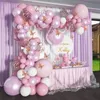 Decorazioni natalizie Farfalla Palloncini Ghirlanda Arco Kit Maca Rosa Viola Ragazze Decorazione festa di compleanno Baby Shower Forniture di nozze 231213