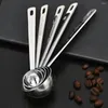 Coffee Scoops 5/10/15/20/30ML Scoop Powder Spoon Thicken Stainless Steel Tablespoon Measuring Mixing Coffeeware Kitchen Tools