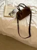 Sacos de noite Jiaerdi Vintage Brown Messenger Bag Mulheres Y2K Grunge Casual Sólido Crossbody Bolsa Bolsa Senhoras Harajuku Retro Luxury Designer Bag 231213