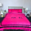 Ensemble de literie design de luxe queen size rose rose 4 pièces hiver housse de couette en velours épais drap de lit avec 2 taies d'oreiller femmes mode queen size couettes ensembles couvertures