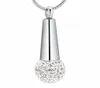 LKJ11732 Crystals Microphone Hanger Pendant for Music Lovers Ash Memorial Urn Keepsake Stainless Steel Cremation Jewelry3480984