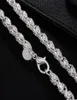 Chaînes 925 Sterling Argent 50cm 60cm 5mm Robinet Chaîne Collier Pour Femmes Homme Mode Charme Bijoux3237181