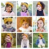 40 Colors Winter Warm Baby Turban Knitted Wool Headbands Crochet Big Bow Headwear Girls Hair Accessories Newborn Infant Headwrap BJ