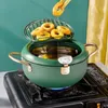 Pannor Rostfritt stål Deep Frey Pot Thermometre Control Fryer Pan Temperatur Stekt kyckling Matlagningsverktyg Köksredskap 231213