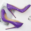 Jurk schoenen merk lente zwarte pumps sexy lakleer dunne hoge hakken bruiloft nachtclub feest hakken ronde neus grote maten D019A 231212