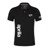 Herrpolos aprilia racing rsv4 2023 utskrift sommar polo casual korta ärmar fast färg tshirt man klassisk topps anpassning t-shirt