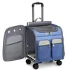 Cat s Crates Houses Sac à dos de voyage pour animaux de compagnie Grand transport pour chat Petit chien Roues roulantes Poussette muette pliable Chariot multi-poches 231212