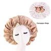 Grampos de cabelo barrettes ajustar bonés cetim bonnet dupla camada à prova dwaterproof água sono noite boné cabeça jóias para encaracolado estilo elástico acc240t