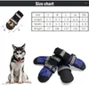 Vestuário para cães 4 pcs inverno sapatos para animais de estimação ao ar livre impermeável antiderrapante botas protetor reflexivo para cães médios grandes labrador husky