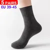 Мужские носки 10 шт. 5 пар большого размера в сетку мужские плюс длинные хлопковые носки с открытым носком высокоэластичные для пожилых отцов с диабетом подарки ЕС 45-50