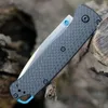 BM 535-3 Bugout Folding Knife 3.18 "S90V Satin Plain Blade, Carbon Fiber Handtag Outdoor Pocket Tactical Self Defense Tool 903