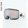 Лыжные очки Vector Small Ski Goggles Frame Print Strap для мужчин и женщин Сменные магнитные линзы UV400 Солнцезащитные очки Противотуманные снежные очки 231212