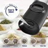 Mills Electric Salt Grinder Set USB Rechargeable Pepper Mill With LED Light Adjustable Coarseness Kitchen Tools 231213