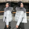 Women's Trench Coats Parkas Women Nice Winter Cotton Padded Ladies Jacket Fur Collar Hooded Loose Thick Warm Parka Female Down Short Coat