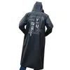 Deszczowe zużycie mody długie dorosłe płaszcz przeciwdeszczowy mężczyźni kobiety eva czarny nieprzepuszczalny płaszcz turystyczny Poncho Waterproof Waterproof wielokrotnego użytku 231213