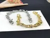 Luxury diamond link chain bracelet for woman girls gold silver letters T interlocking cubic zirconia fashion designer jewelry brac9256711