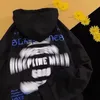 Erkek Hoodies Sweatshirts Erkek Giysiler Çift Kıyafet Sweatshirt Erkekler için Hooded Beyaz Bulanık Harfler Pastel Renk 90'larda Vintage S 231212