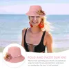 Berets Sunhat Verão Dobrável Bloqueio Protetor Multiuso -Desgaste Pele Elegante Senhorita Senhoras Chapéus de Palha