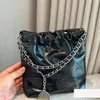 channel 22bag mini Shoulder Bags Cowhide Leather Designers Luxurys Handbag Fashion Purse Wallet Shopping Cross Body Sling Hobo Drawstring Totes 20cm