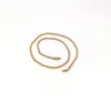 18K Connect Solid Fine Gulgulguld Fyllt 3 mm tunnskuren repkedja halsband Kvinnor 500mm 20 274p