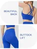 Yoga Outfit 2 -stycken Clothes Tracksuit Athletic Wear Pilates Fitness Suit Gym Workout Push Up Sports Bra Leggings 231212