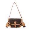 2024 New Fashion Style Contrast Color Middle Ages Nurse Postman Bag Versatile One Shoulder Oblique Straddle Women's