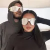 Zukunftssinn für Technologie Silver Locs Sonnenbrille Kanye Mode Hip Hop Straßenaccessoires für Männer und Frauen265k