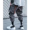 Pantalon pour hommes unisexe printemps vêtements harajuku technologie ample surdimensionné tendance hip hop cargo jogger multi-poches cordon de serrage