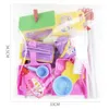 Outils atelier Mini Simulation nettoyage semblant jouer enfants jouets balai pour enfants pinceaux de maquillage ensemble de machine à laver jeu de maternelle 231213