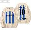 Inter Milan Lautaro No. 10 Lukaku периферия тренировочная одежда толстовка с круглым вырезом мужская и женская осенняя и зимняя спортивная одежда