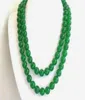 Longo 32quot 8mm contas redondas de jade verde natural colar de pedras preciosas3192171