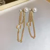 2024 Designer Women Christmas Design Pearl Tassel Earrings 925 Silver Needle Female Earrings Pearl Earrings High Edition