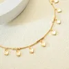 Anklets Jewelry Women's 24k Gold Plated Geometric Simple Love Pendant Fashion Anklet For Women