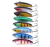 Minnow iscas de pesca vib 5cm 6g 8 ganchos vi007 plástico duro isca vara isca de pesca crankbait moq 50 pçs 21691435093415