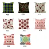 40 Styles New Christmas Pillow Case Plaid Linen Pillow Covers Square Sofa Decorative Pillow Cushion Cover Xmas Pillowslip Home Decor BJ