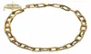 Dicke flache abgerundete rechteckige goldfarbene Gliederkette Halskette Herren Damen Edelstahl Modeschmuck 1 Stück5018777