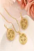 Eternity Circle Love Forever earrings Pendant 18k Fine Gold GF Sterling Flower Necklace set1293370