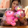 Plush Light - Up Toys 25cm Colorful Glowing Angel Unicorn Plush Toys Kawaii Colored Light Luminous Animal Unicorn Pillow Stuffed Dolls For Children 231212