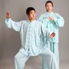 Etniska kläder tai chi kung fu enhetlig traditionell kinesisk långärmad wushu taichi män kungfu kostym uniformer tränar kläder 231212